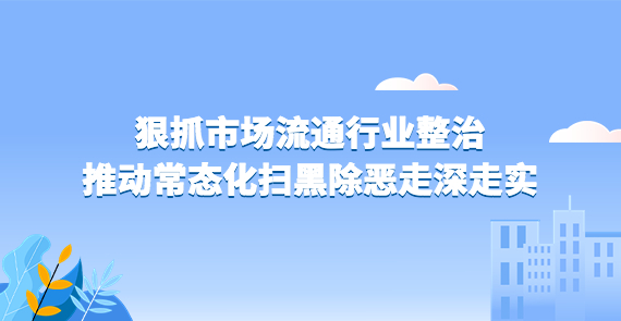 狠抓市場流通行業整治 推動常態化掃黑除惡走深走實