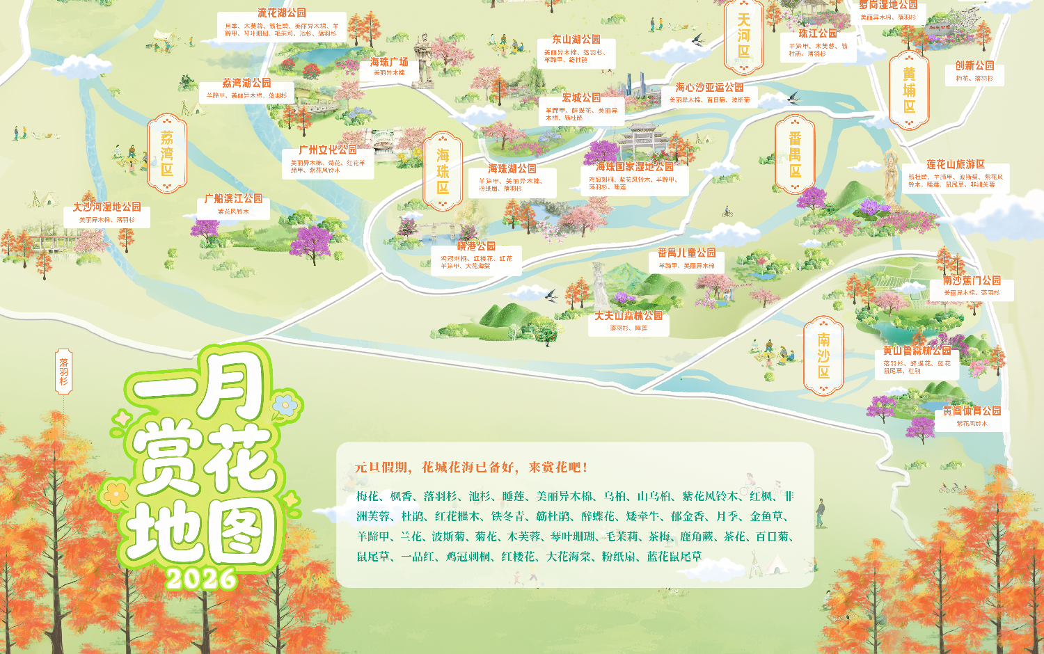 一月賞花地圖